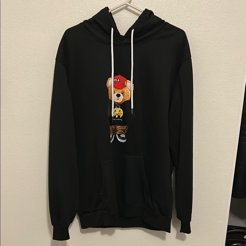 Black Graphic Sweatshirt with Cartoon Design